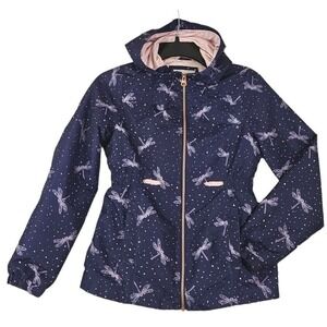 Jessica Simpson Blue/Pink Jacket/Windbreaker Lined Girls Size L (14-16) Hooded.
